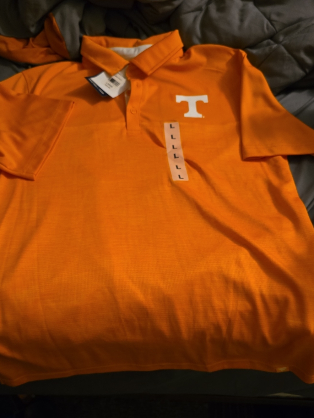 Fanatics Orange Short-Sleeve Polo with White Chest T Logo